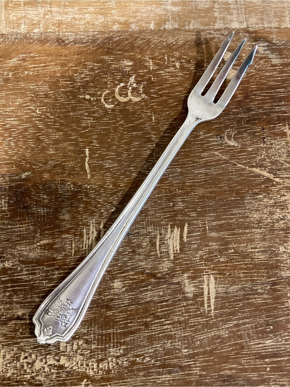Vintage Houston Club Cocktail Fork Damaged! Silver Plated International Silver